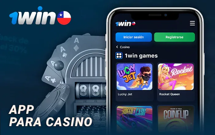 Catálogo de 1win abierto en la aplicación móvil