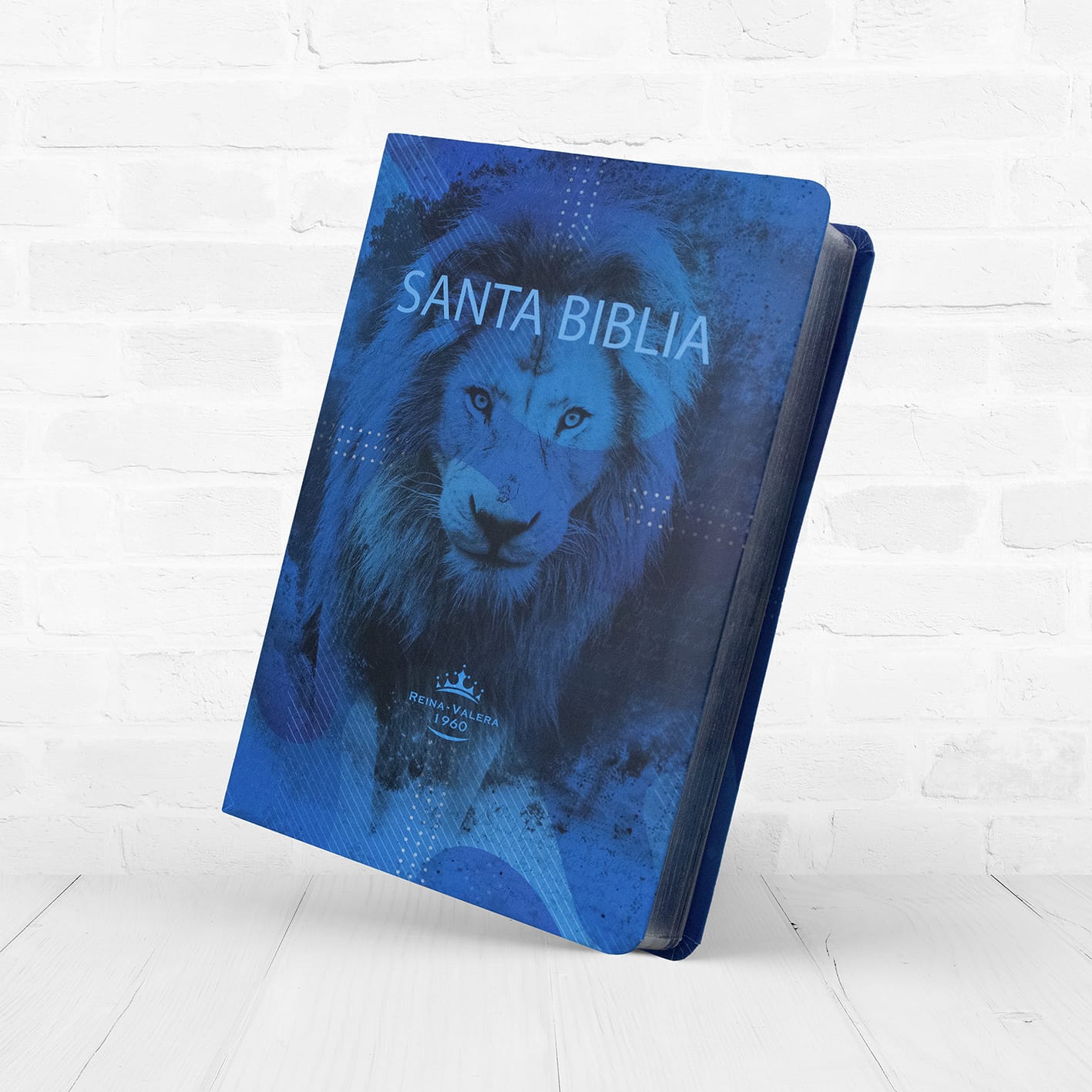 BIBLIA DE LEON AZUL TAPA SEMIDURA LETRA GRANDE - Imagen 3